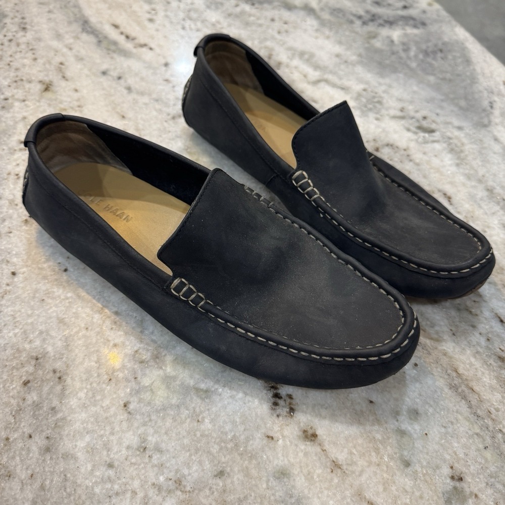 Cole Haan Somerset Venetian Loafers Gray Suede Slip On Men's 10.5 C11402